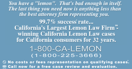 Californias Largest Lemon Law Firm California Consumer Law